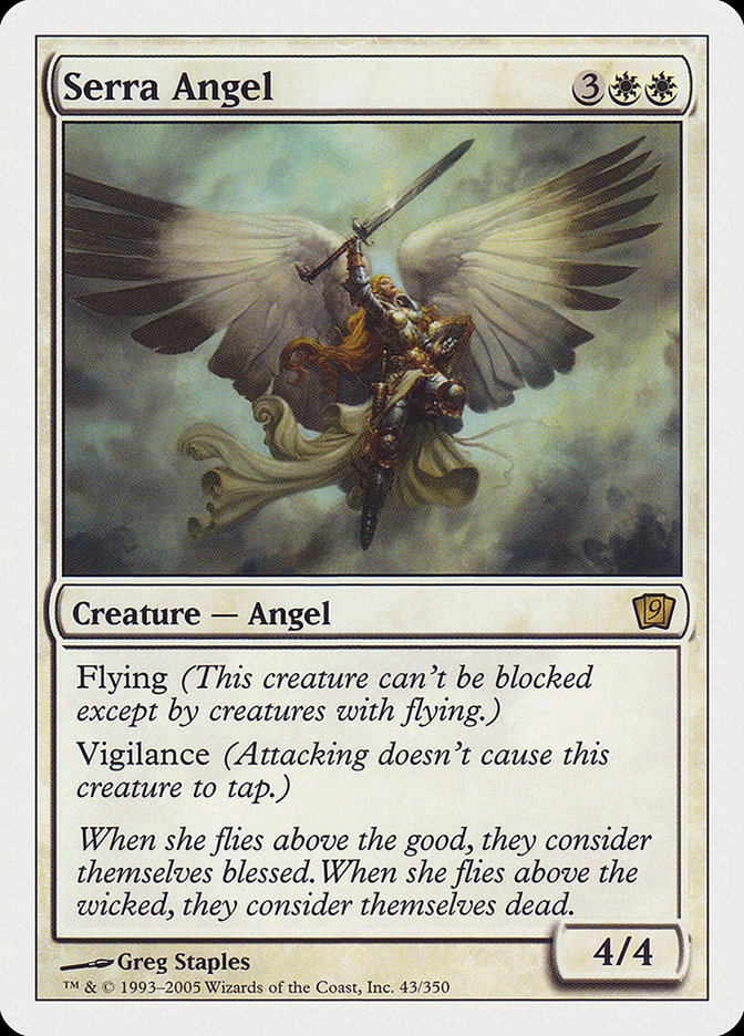 Serra Angel (9th Edition) [Oversize Cards] | Galactic Gamez