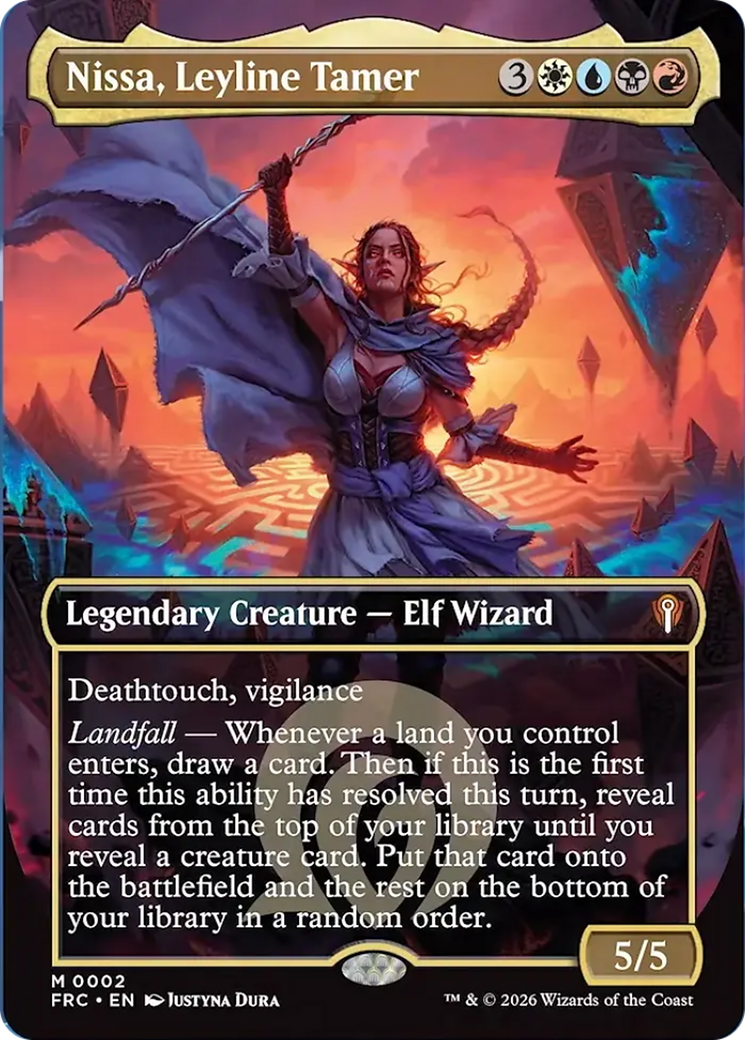 Nissa, Leyline Tamer (Borderless) [Reality Fracture Commander] | Galactic Gamez