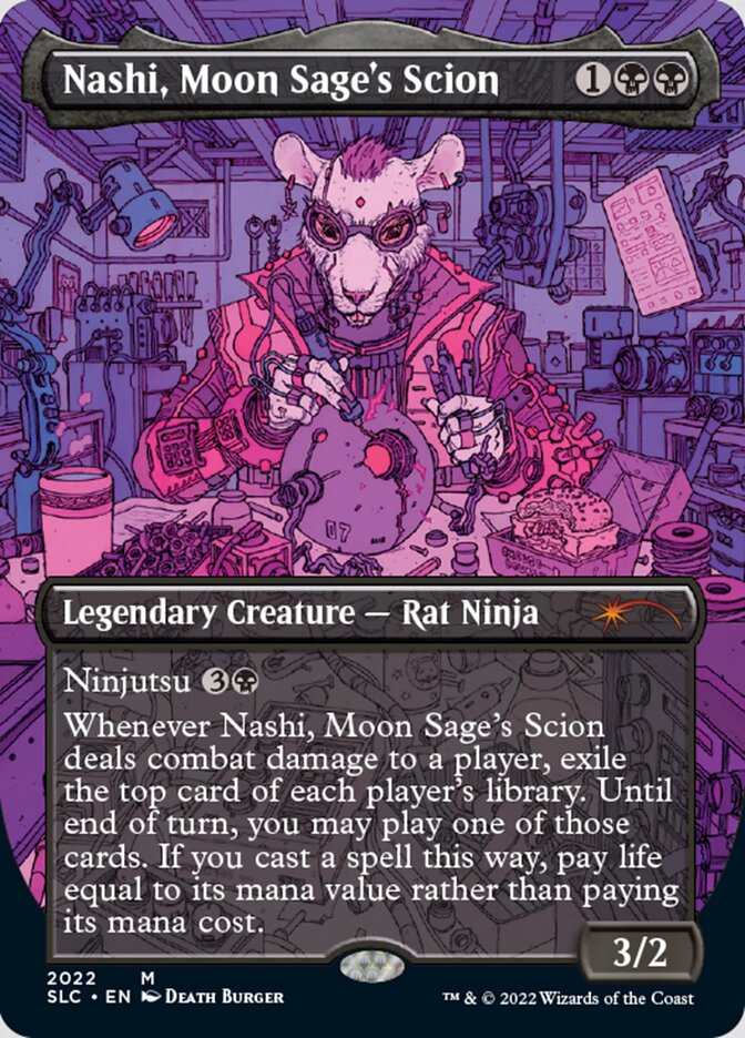 Nashi, Moon Sage's Scion (Borderless) [Secret Lair Countdown Kit] | Galactic Gamez