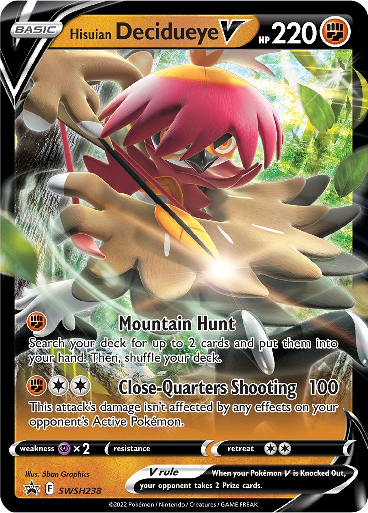 Hisuian Decidueye V (SWSH238) [Sword & Shield: Black Star Promos] | Galactic Gamez