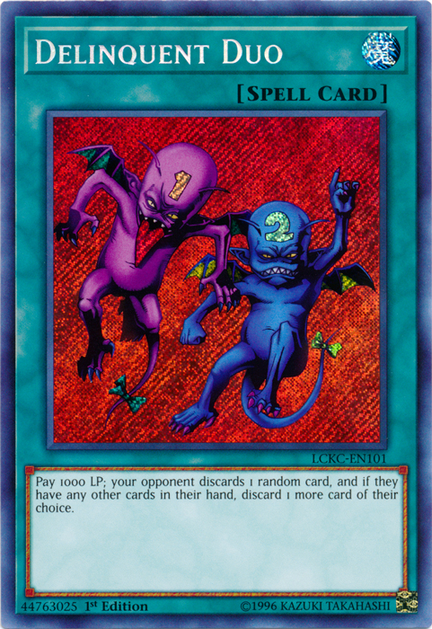 Delinquent Duo [LCKC-EN101] Secret Rare | Galactic Gamez
