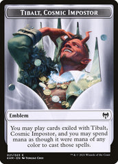 Treasure // Tibalt, Cosmic Impostor Emblem Double-Sided Token [Kaldheim Tokens] | Galactic Gamez