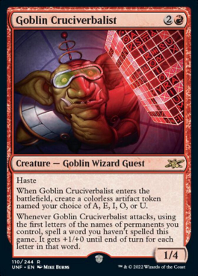 Goblin Cruciverbalist [Unfinity] | Galactic Gamez