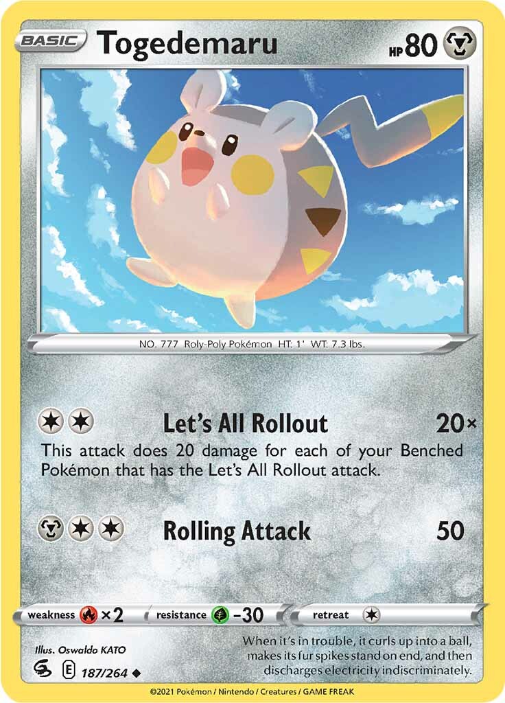 Togedemaru (187/264) [Sword & Shield: Fusion Strike] | Galactic Gamez