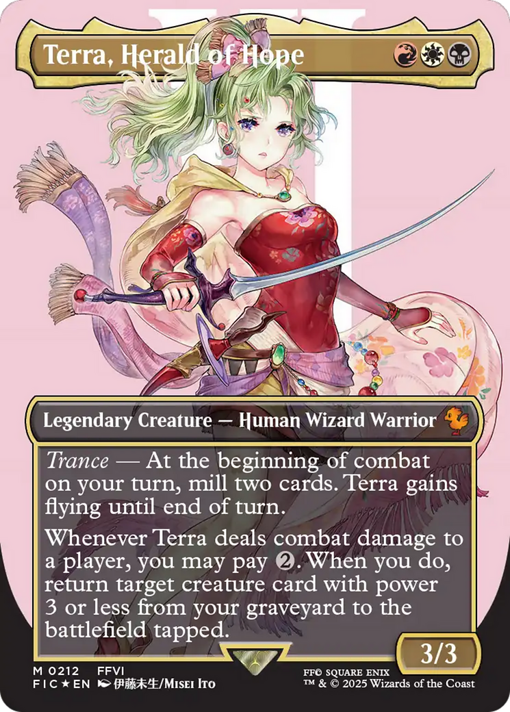 Terra, Herald of Hope (Borderless) (Surge Foil) [FINAL FANTASY Commander] | Galactic Gamez