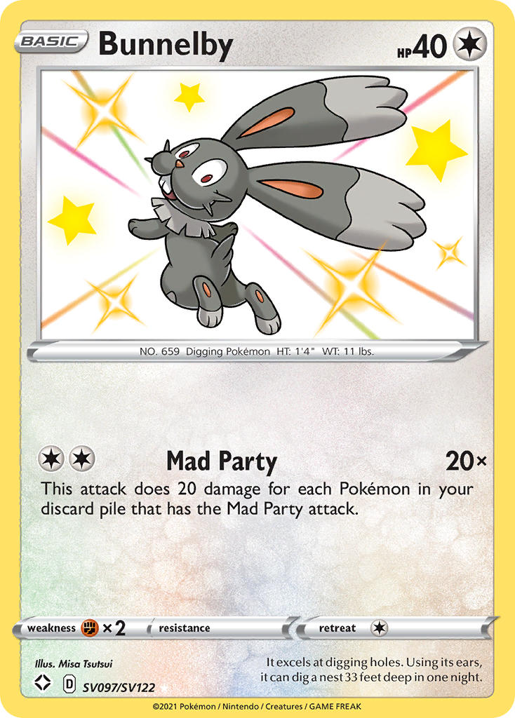 Bunnelby (SV097/SV122) [Sword & Shield: Shining Fates] | Galactic Gamez