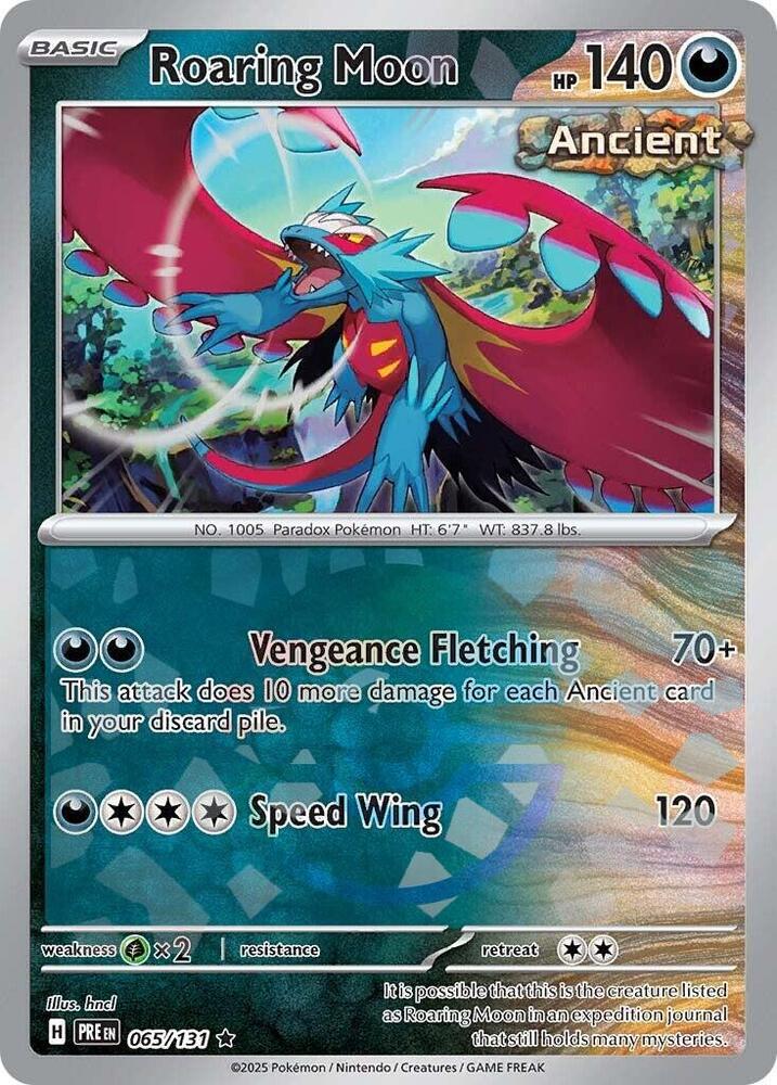 Roaring Moon (065/131) (Poke Ball Pattern) [Scarlet & Violet: Prismatic Evolutions] | Galactic Gamez