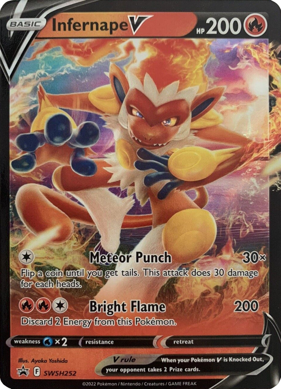 Infernape V (SWSH252) (Jumbo Card) [Sword & Shield: Black Star Promos] | Galactic Gamez