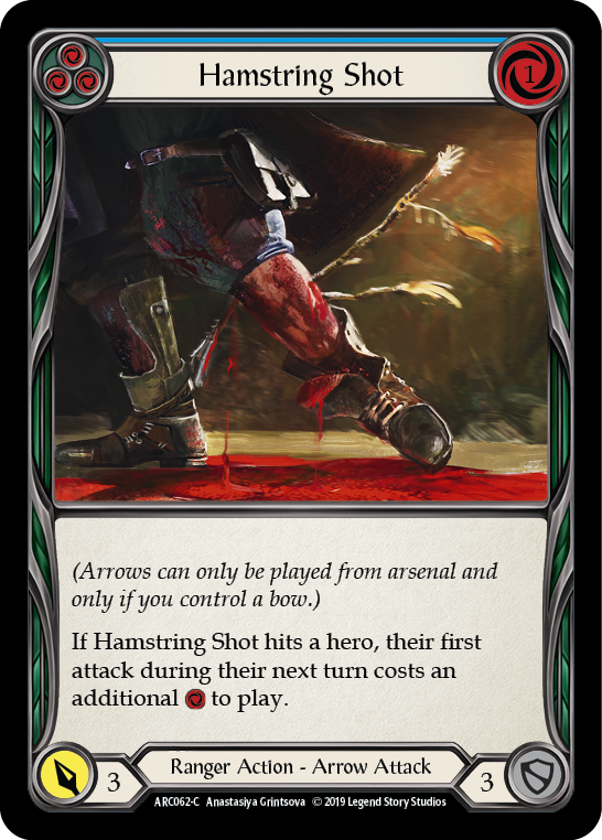 Hamstring Shot (Blue) [ARC062-C] (Arcane Rising)  1st Edition Rainbow Foil | Galactic Gamez