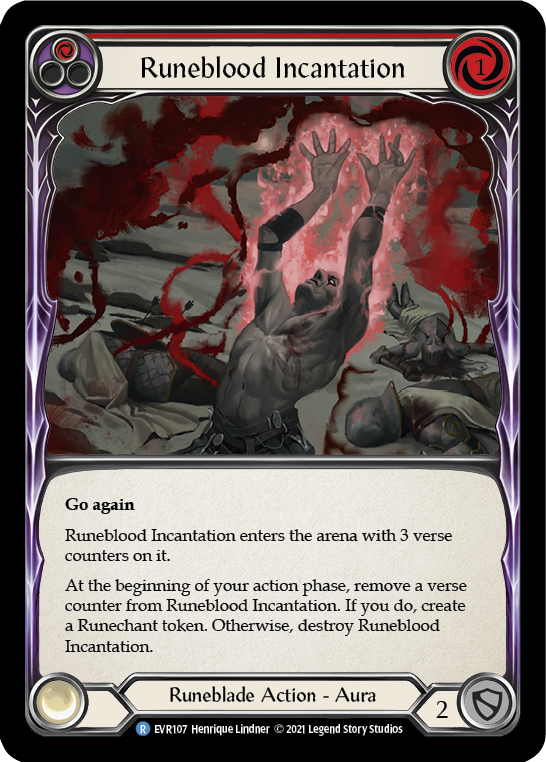 Runeblood Incantation (Red) [EVR107] (Everfest)  1st Edition Rainbow Foil | Galactic Gamez