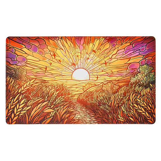 Playmat: Stained Glass- Golden Plains (24" x 14") | Galactic Gamez