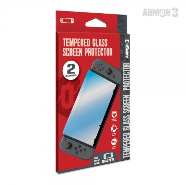 Switch Tempered Glass Screen Protector (2-Pack) - Armor3 | Galactic Gamez