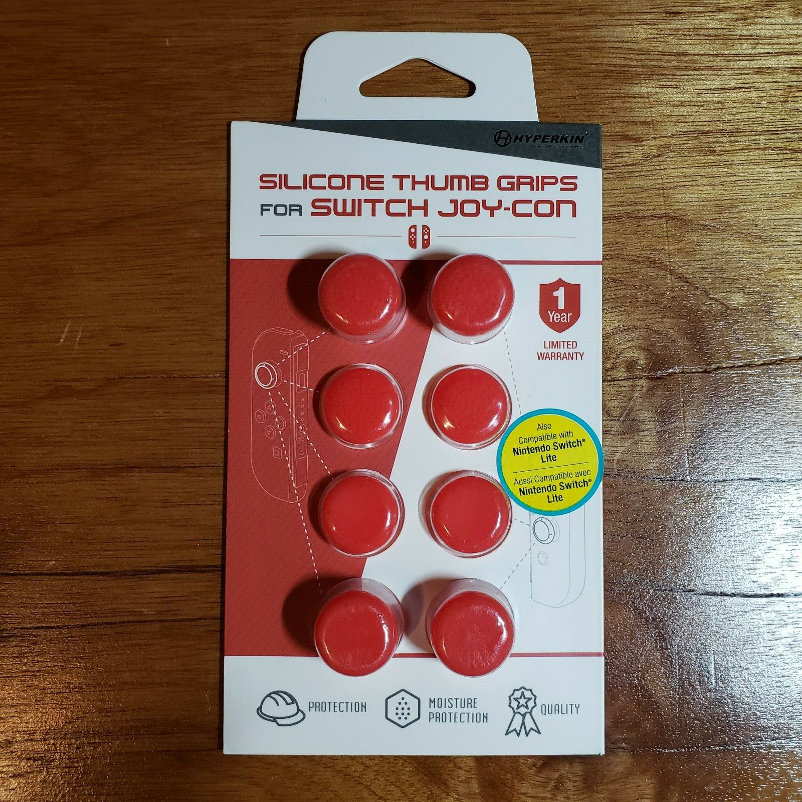 Switch Joy-Con Silicone Thumb Grips (Neo Red) (8-Pack) - Hyperkin | Galactic Gamez