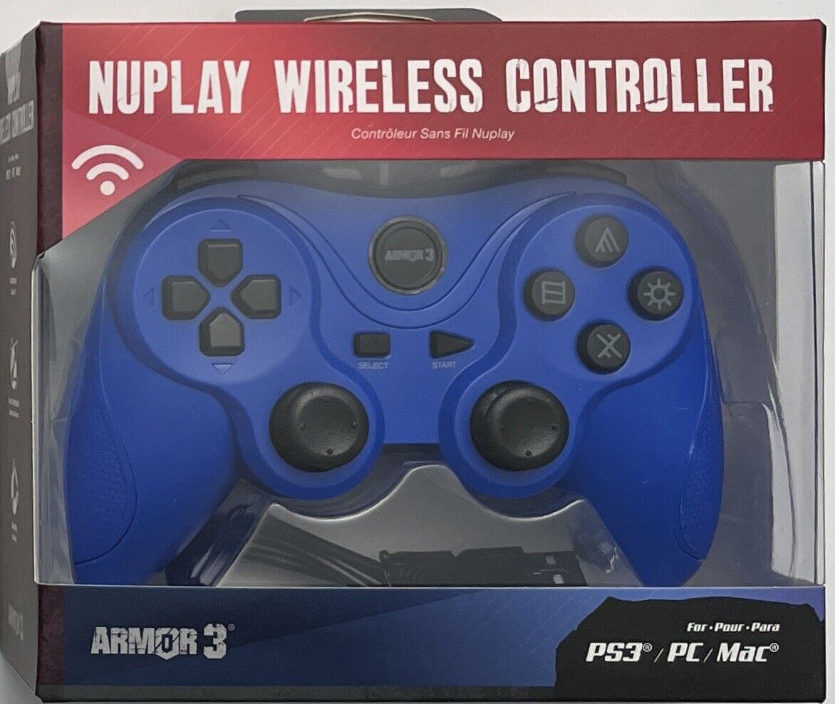 “NuPlay” Wireless Game Controller for PS3® (Blue) - Armor3 | Galactic Gamez