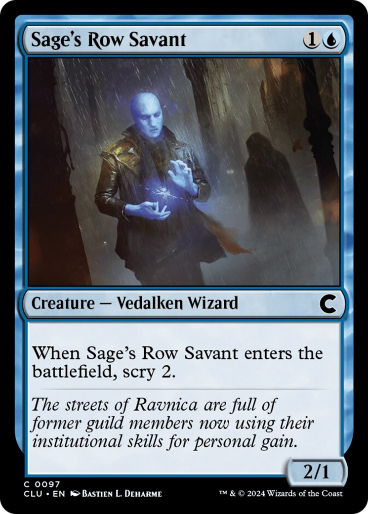 Sage's Row Savant [Ravnica: Clue Edition] | Galactic Gamez