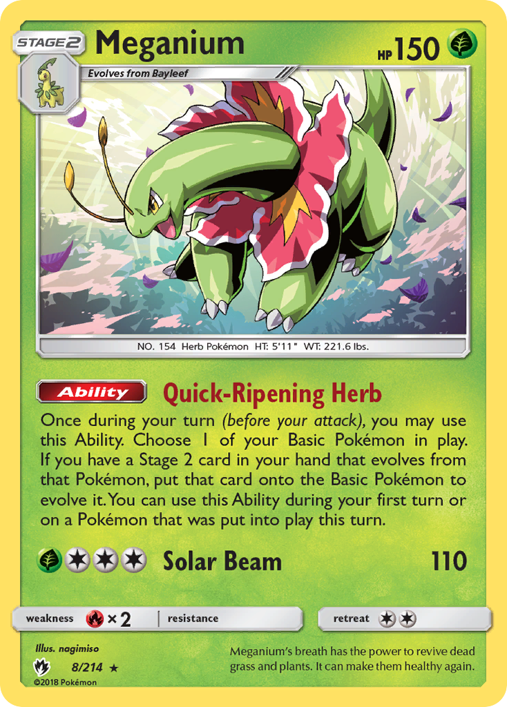 Meganium (8/214) [Sun & Moon: Lost Thunder] | Galactic Gamez