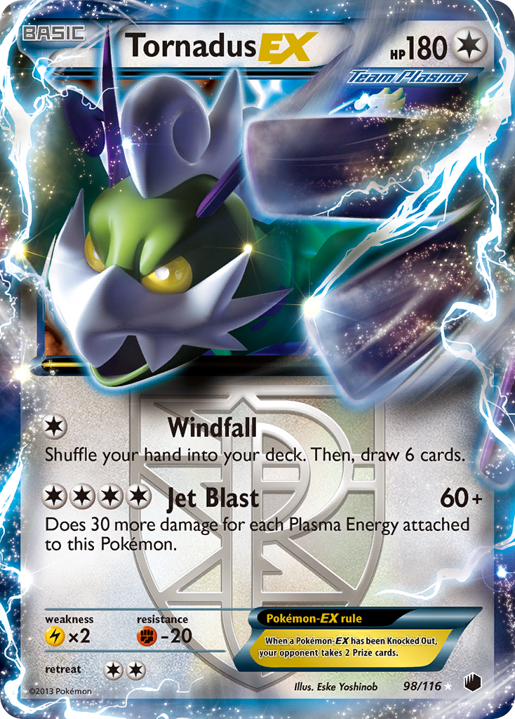 Tornadus EX (98/116) [Black & White: Plasma Freeze] | Galactic Gamez