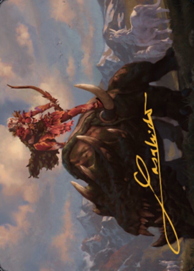 Meria's Outrider Art Card (Gold-Stamped Signature) [Dominaria United Art Series] | Galactic Gamez