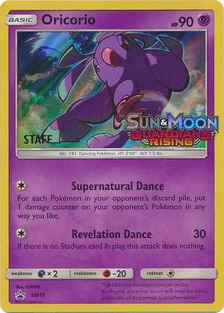 Oricorio (SM19) (Staff Prerelease Promo) [Sun & Moon: Black Star Promos] | Galactic Gamez