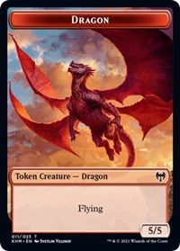 Dragon // Thopter Double-sided Token [Kaldheim Commander Tokens] | Galactic Gamez