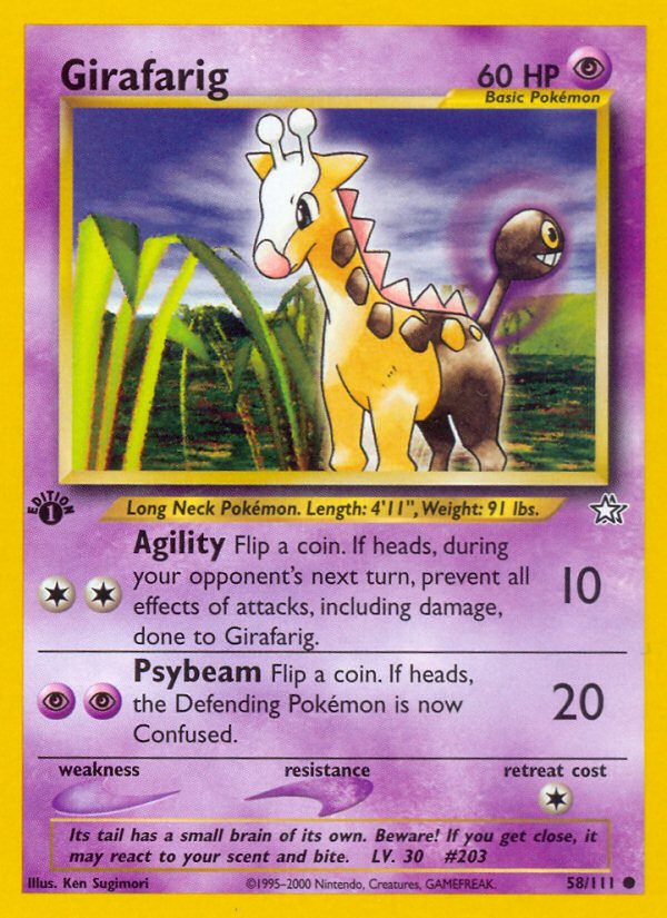 Girafarig (58/111) [Neo Genesis 1st Edition] | Galactic Gamez