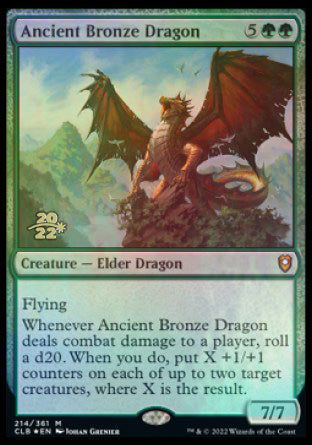 Ancient Bronze Dragon [Commander Legends: Battle for Baldur's Gate Prerelease Promos] | Galactic Gamez