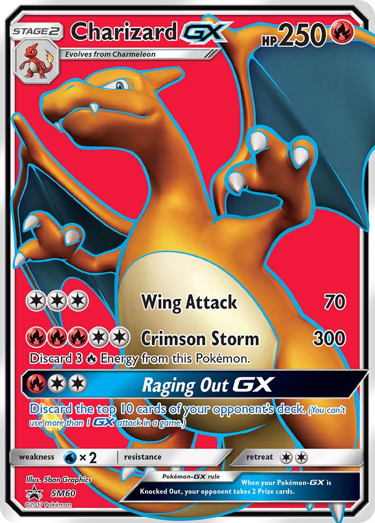 Charizard GX (SM60) (Jumbo Card) [Sun & Moon: Black Star Promos] | Galactic Gamez