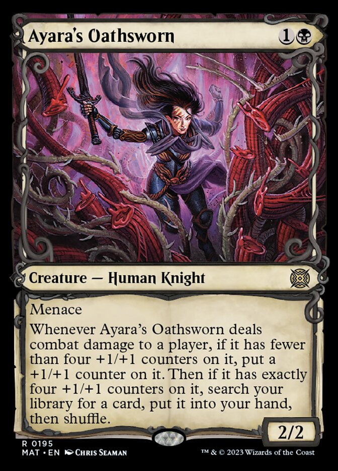 Ayara's Oathsworn (Showcase Halo Foil) [March of the Machine: The Aftermath] | Galactic Gamez
