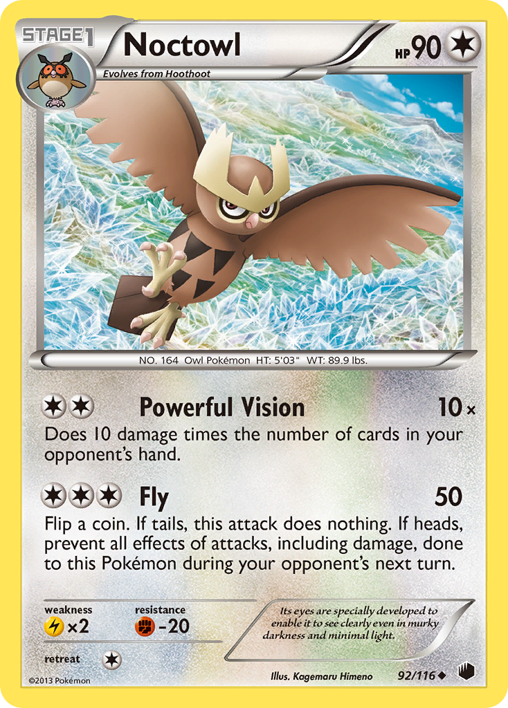 Noctowl (92/116) [Black & White: Plasma Freeze] | Galactic Gamez