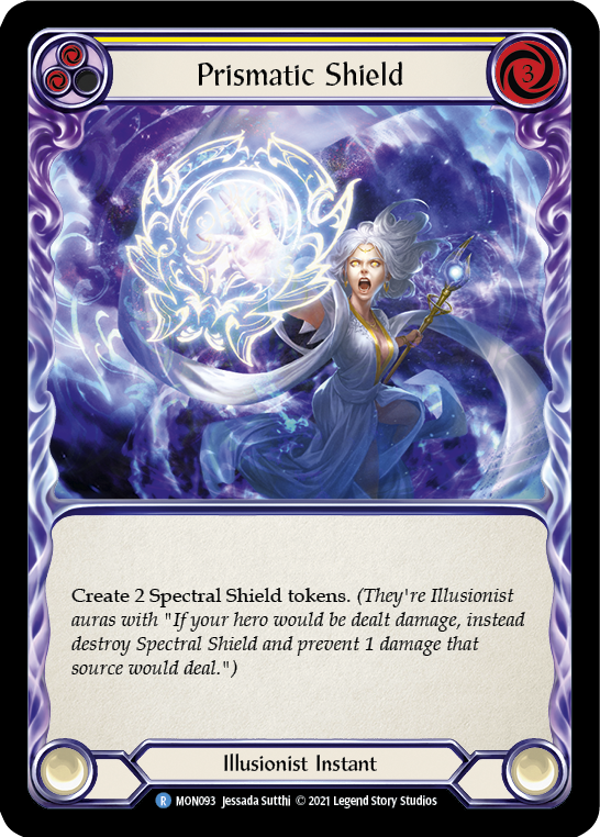 Prismatic Shield (Yellow) (Rainbow Foil) [MON093-RF] 1st Edition Rainbow Foil | Galactic Gamez