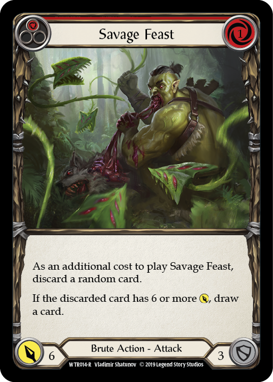 Savage Feast (Red) [WTR014-R] Alpha Print Rainbow Foil | Galactic Gamez