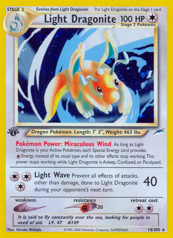 Light Dragonite (14/105) [Neo Destiny 1st Edition] | Galactic Gamez