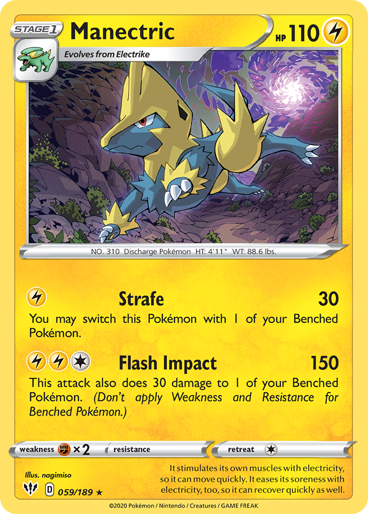 Manectric (059/189) [Sword & Shield: Darkness Ablaze] | Galactic Gamez