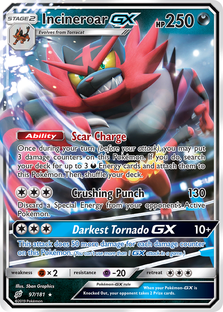 Incineroar GX (97/181) [Sun & Moon: Team Up] | Galactic Gamez