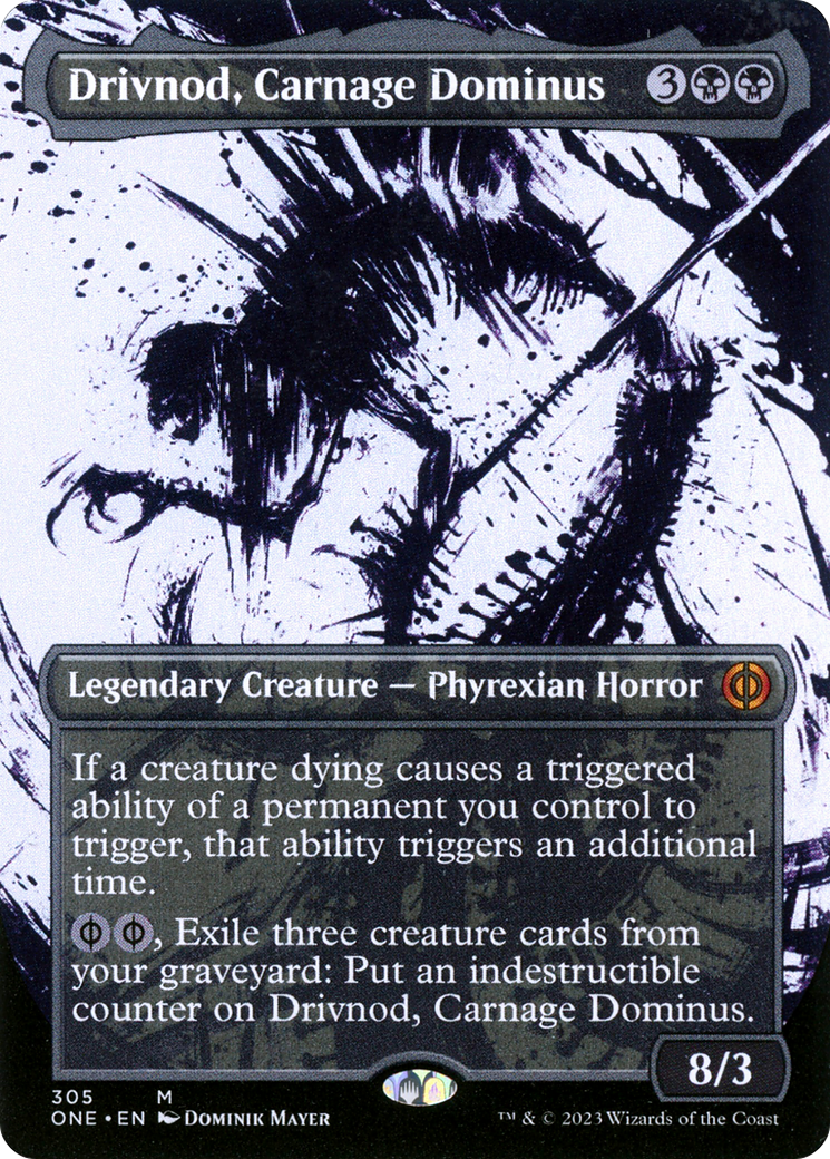 Drivnod, Carnage Dominus (Borderless Ichor) [Phyrexia: All Will Be One] | Galactic Gamez