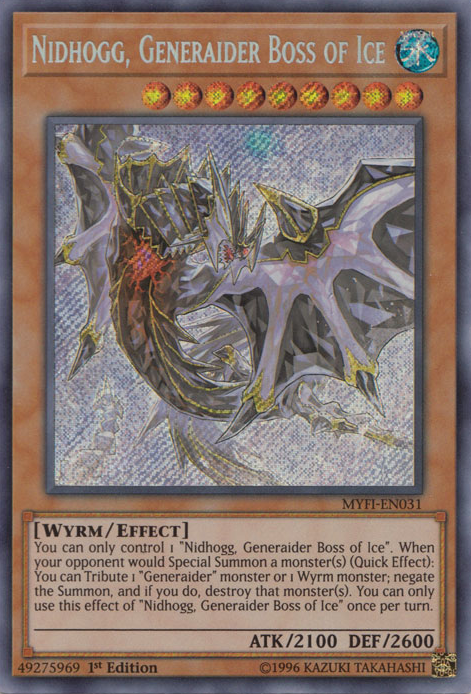 Nidhogg, Generaider Boss of Ice [MYFI-EN031] Secret Rare | Galactic Gamez