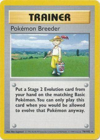 Pokemon Breeder (76/102) [Base Set Shadowless Unlimited] | Galactic Gamez