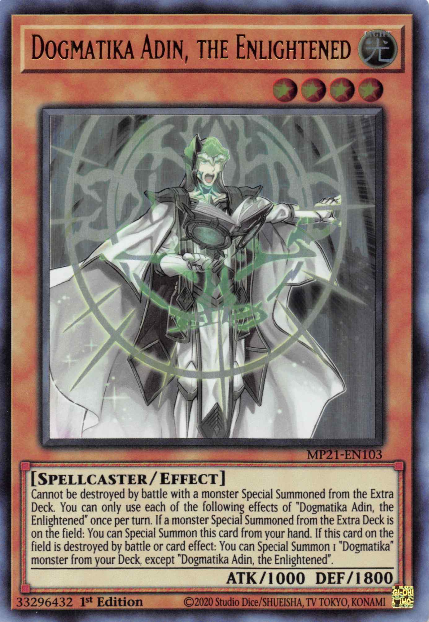 Dogmatika Adin, the Enlightened [MP21-EN103] Ultra Rare | Galactic Gamez