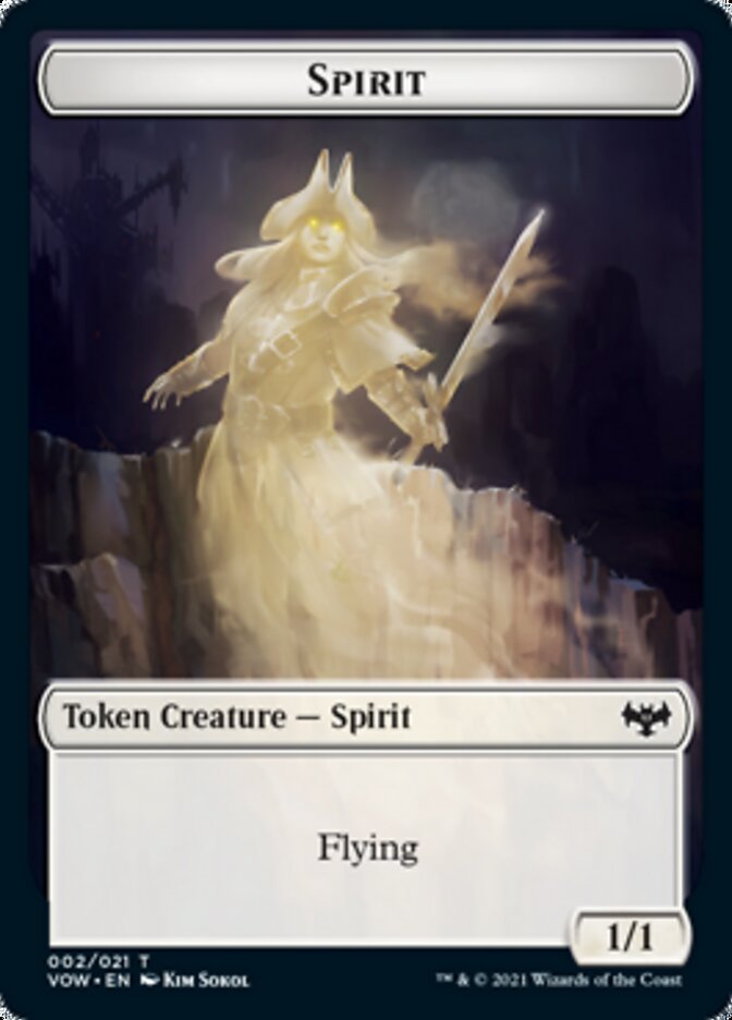 Spirit Token (002) [Innistrad: Crimson Vow Tokens] | Galactic Gamez