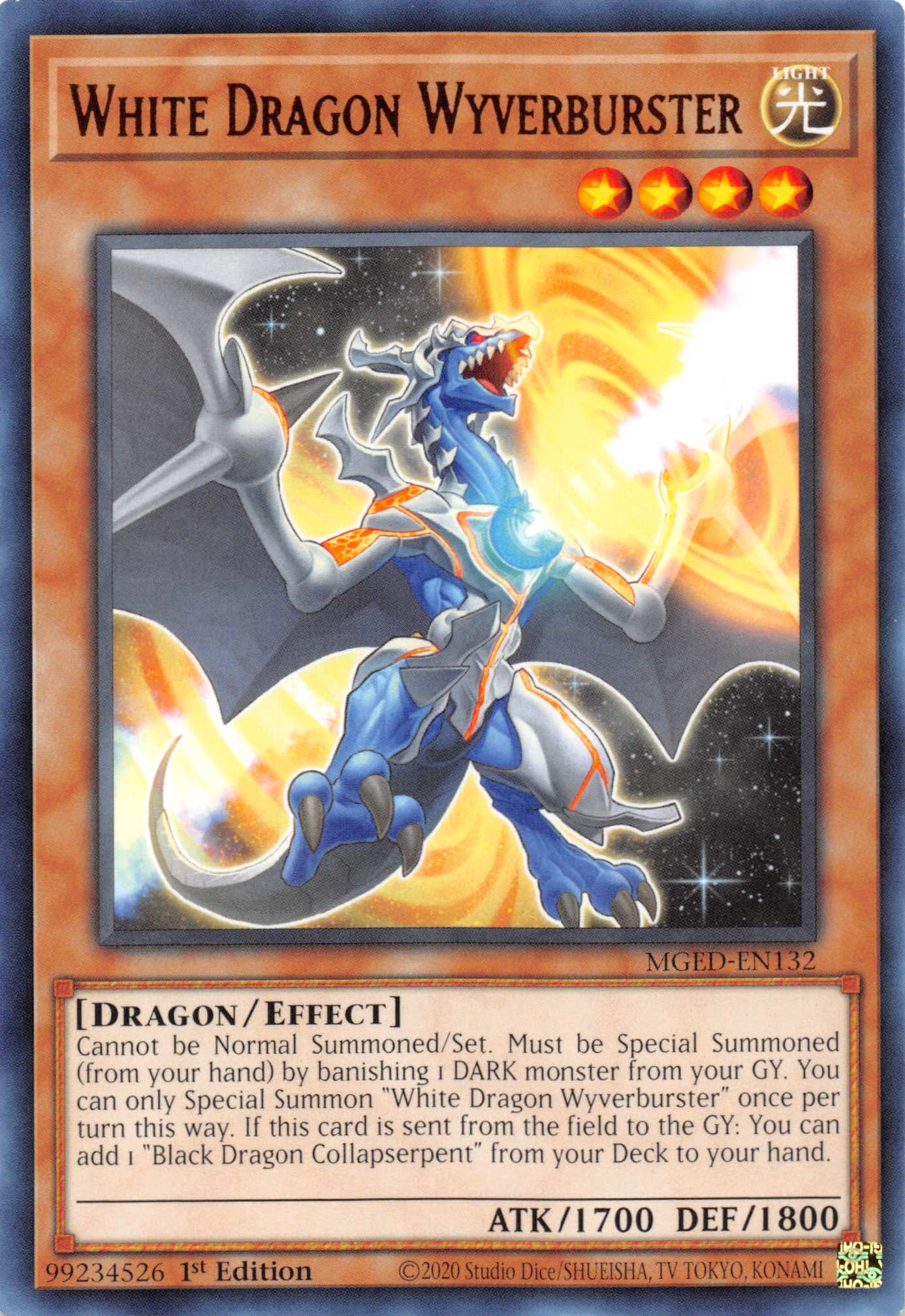 White Dragon Wyverburster [MGED-EN132] Rare | Galactic Gamez