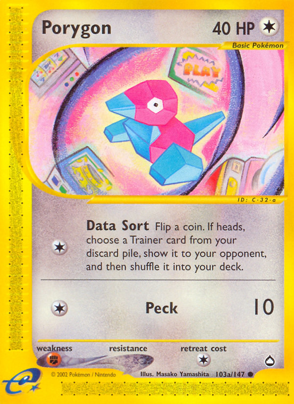 Porygon (103a/147) [Aquapolis] | Galactic Gamez