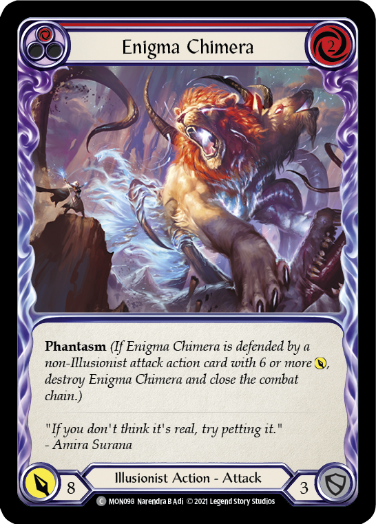 Enigma Chimera (Red) (Rainbow Foil) [MON098-RF] 1st Edition Rainbow Foil | Galactic Gamez