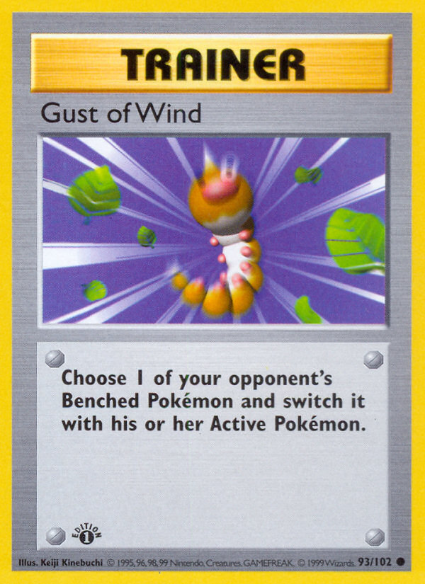 Gust of Wind (93/102) (Shadowless) [Base Set 1st Edition] | Galactic Gamez