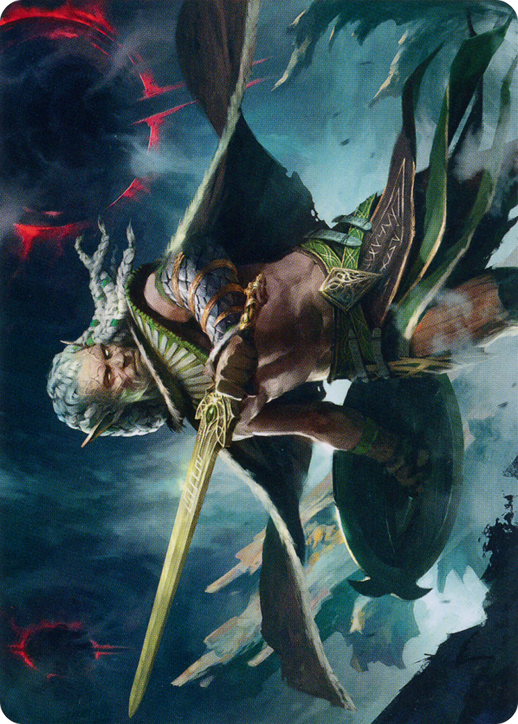 Serpent-Blade Assailant Art Card (40) [March of the Machine Art Series] | Galactic Gamez