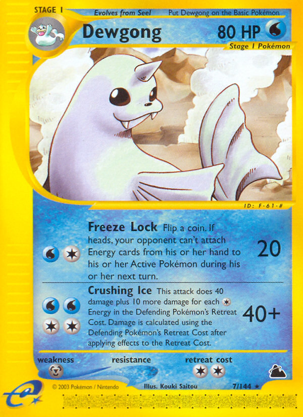 Dewgong (7/144) [Skyridge] | Galactic Gamez