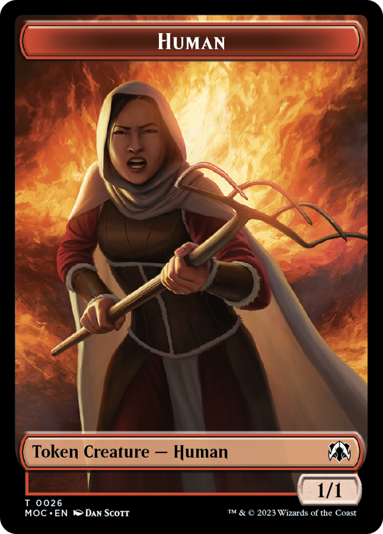 Tentacle // Human (26) Double-Sided Token [March of the Machine Commander Tokens] | Galactic Gamez