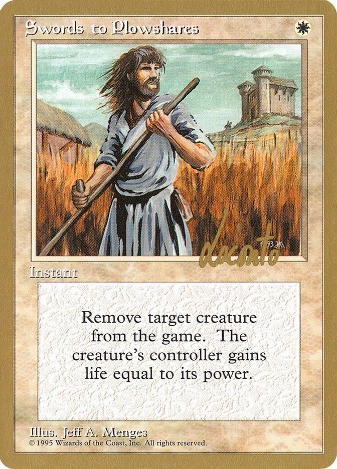 Swords to Plowshares (Michael Loconto) [Pro Tour Collector Set] | Galactic Gamez