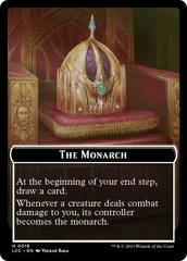 The Monarch // Dinosaur Double-Sided Token [The Lost Caverns of Ixalan Commander Tokens] | Galactic Gamez