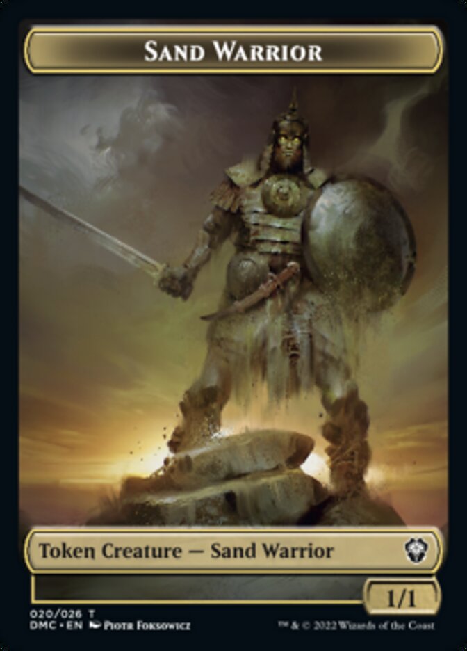 Phyrexian // Sand Warrior Double-sided Token [Dominaria United Tokens] | Galactic Gamez