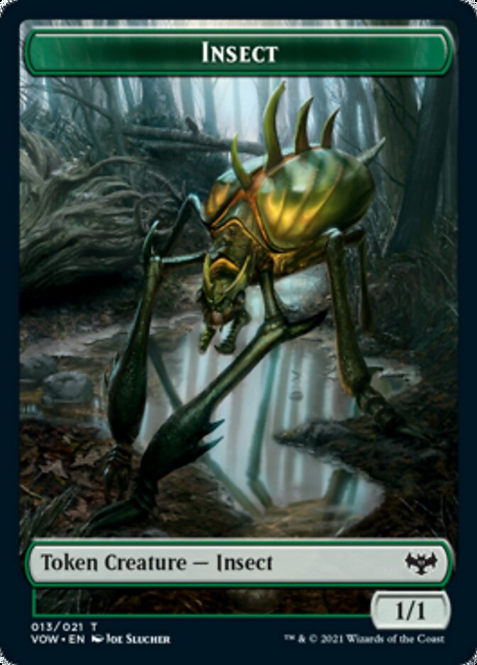 Insect // Human Soldier Double-sided Token [Innistrad: Crimson Vow Tokens] | Galactic Gamez